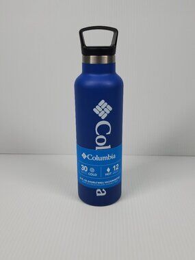 Columbia 21oz Double Wall Vacuum Bottle 30 HR Cold 12 HR Hot BPA Free New Blue